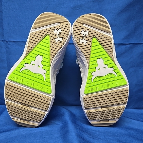 Under Armour Women's Size US 5 Project Rock BSR5 White Green Lace Up Sneakers - Picture 10 of 12